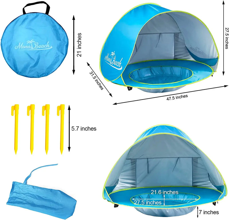 Tenda para Praia com Piscina de Criança